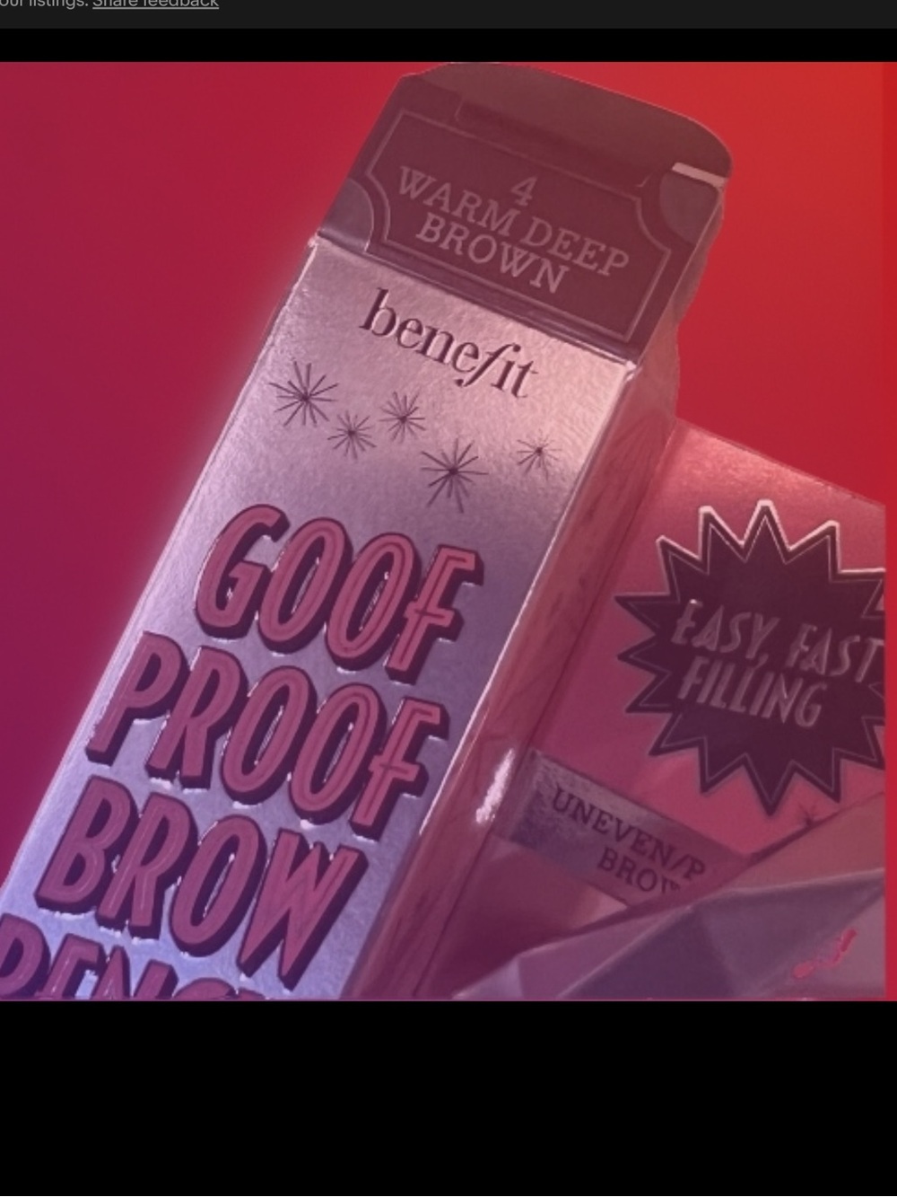 Benefit Goof Proof Brow Pencil — Warm Deep Brown (Pink & Silver Packaging)